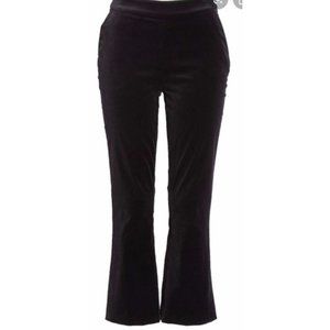 40.) NWT FRAME Women's Split Hem Flare Leg Velvet Pants Black Size 16- MSRP $198